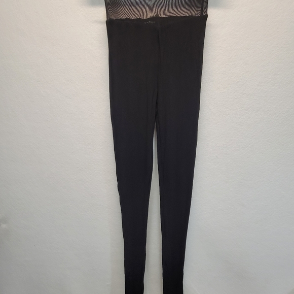 NAKED WARDROBE A Little Meshed Up XS Black Leggings, sheer, sexy mesh insert - Picture 8 of 10